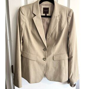 The Limited Women's Light Tan/Khaki Suit Jacket Blazer, Size 8